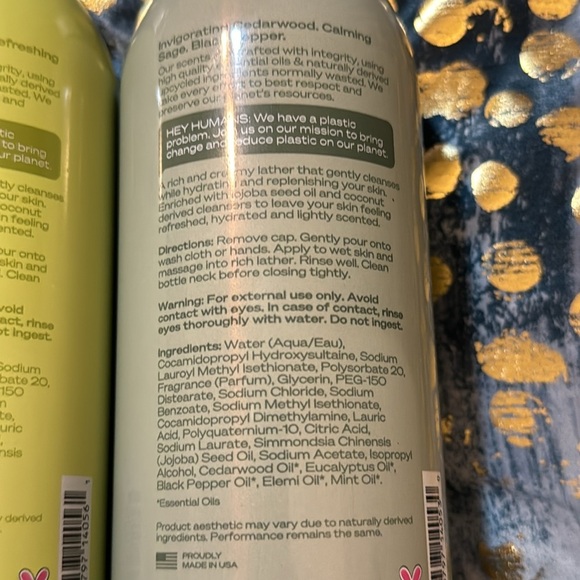 Hey Humans Naturally Derived Body Wash Banana Aloe & cedarwood sage bundle - Picture 7 of 7